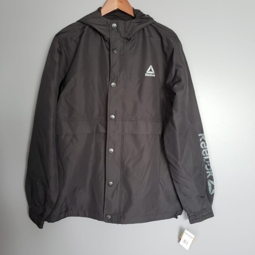 Nwt Reebok Black Hoodie Jacket Sz M